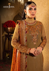 Asim Jofa Velvet Festive Ajvf-08 Embroidered Chiffon 3 Pcs