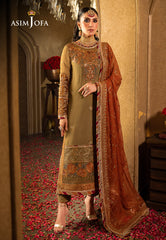 Asim Jofa Velvet Festive Ajvf-08 Embroidered Chiffon 3 Pcs