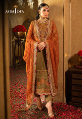 Asim Jofa Velvet Festive Ajvf-08 Embroidered Chiffon 3 Pcs
