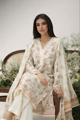 Ayla Studio Stitched 3 Piece Luxe Eid Jacquard Festive Lawn Suit-Gul-e-Narma