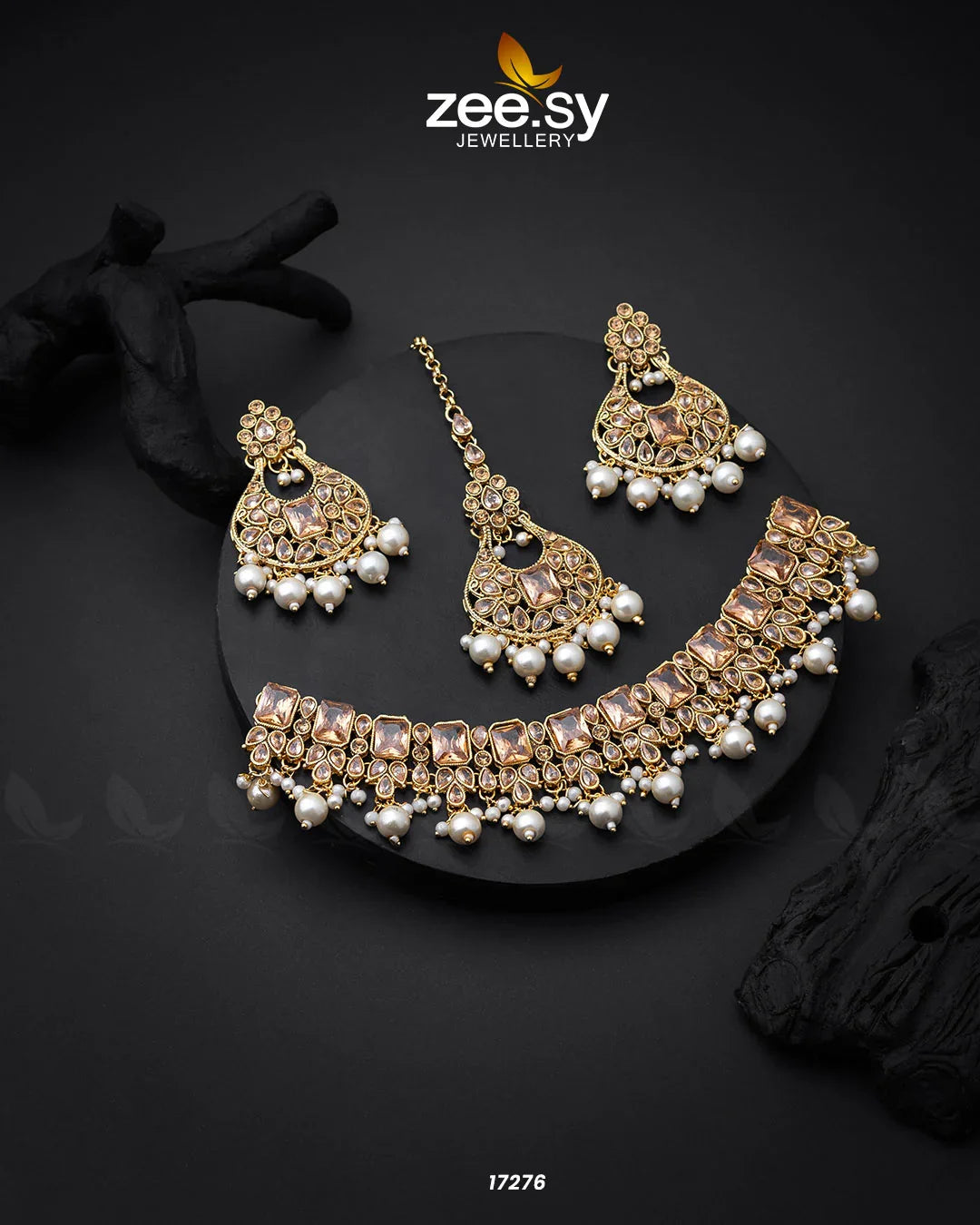 Guluband Necklace Champagne - Zeesy Jewellery