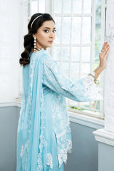 Dhaga Stitched 3 Piece Summer Suit-Opalite