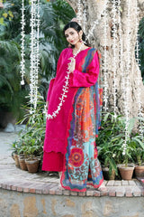 Dhaga Stitched 3 Piece Summer Suit-Petal pop