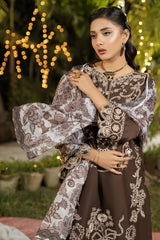 Dhaga Stitched 3 Piece Summer Suit-Mocha Elegence