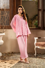 Dhaga Stitched Summer Women Suit-Pink solace