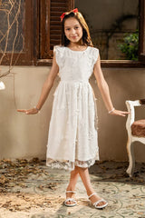 Dhaga Stitched Summer Kids Suit-Serene Bloom