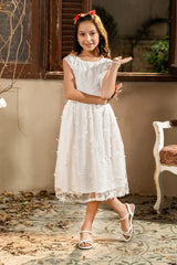 Dhaga Stitched Summer Kids Suit-Serene Bloom