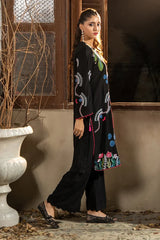 Dhaga Stitched Summer Women Suit-Midnight folk