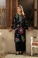 Dhaga Stitched Summer Women Suit-Midnight folk