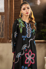 Dhaga Stitched Summer Women Suit-Midnight folk