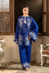 Dhaga Stitched Summer Women Suit-Floral Honey Comb