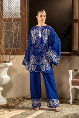 Dhaga Stitched Summer Women Suit-Floral Honey Comb