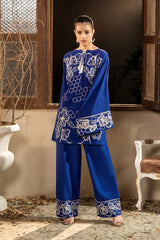 Dhaga Stitched Summer Women Suit-Floral Honey Comb