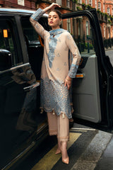 Hemline Odyssey By Mushq Unstitched 3 Piece Luxury Emb Lawn Suit-HMC-07-Mystical Muse