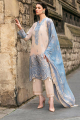Hemline Odyssey By Mushq Unstitched 3 Piece Luxury Emb Lawn Suit-HMC-07-Mystical Muse