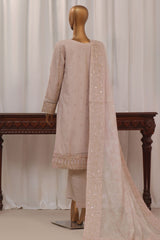 Sheer By HZ Stitched 3 Piece Formals Khaddi Net Suit-HZK-191-Mauve