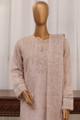 Sheer By HZ Stitched 3 Piece Formals Khaddi Net Suit-HZK-191-Mauve