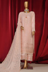 Fasaane By HZ Stitched 3 Piece Formals Chiffon Vol-08 Suit-HZK-194-Peach