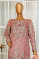 Jashn By HZ Stitched 3 Piece Luxury Formals Suit-HZK-207-Mauve