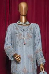 Fasaane By HZ Stitched 3 Piece Formals Chiffon Vol-09 Suit-HZK-209-Pastel Blue