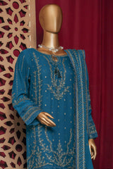 Fasaane By HZ Stitched 3 Piece Formals Chiffon Vol-09 Suit-HZK-210-Zinc