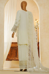 Shaadmaani By HZ Stitched 3 Piece Luxury Formals Suit-HZK-217-Cream Butter