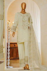 Shaadmaani By HZ Stitched 3 Piece Luxury Formals Suit-HZK-217-Cream Butter