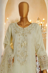 Shaadmaani By HZ Stitched 3 Piece Luxury Formals Suit-HZK-217-Cream Butter