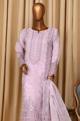 Falsafaa By HZ Stitched 3 Piece Emb Organza Vol-07 Collection'2025-HZK-218-Lilac