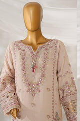 Sheer By HZ Stitched 3 Piece Emb Khaddi Net Formals Collection'2025-HZK-226-Light Pink