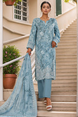 HZ Stitched 3 Piece Chikankari Cambric Collection'2025-LPK-3P-528