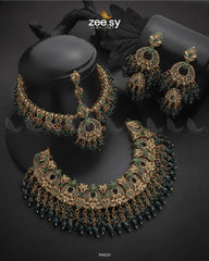Hadiqa Bridal Set Green - Zeesy Jewellery