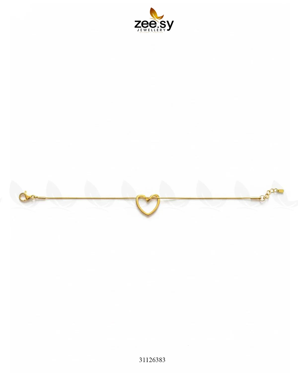 Hallow Curved Heart Bracelet - Zeesy Jewellery