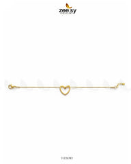 Hallow Curved Heart Bracelet - Zeesy Jewellery