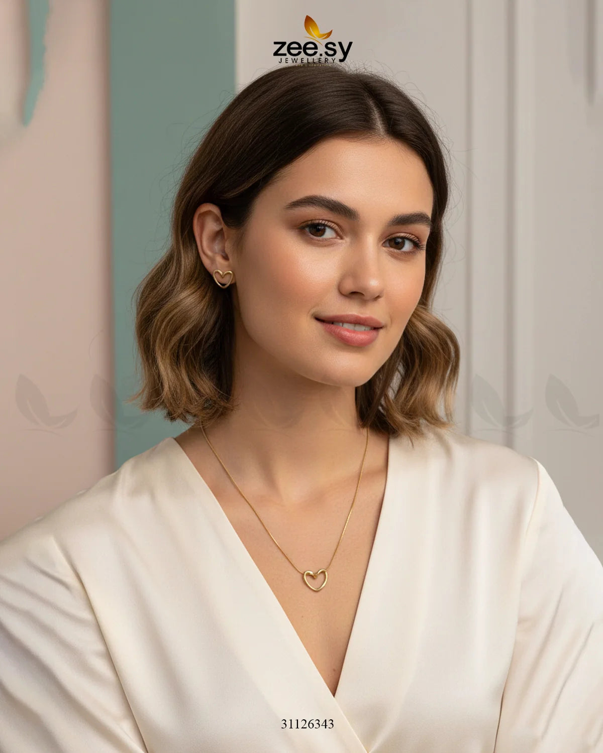 Hallow Heart Pendant Set - Zeesy Jewellery