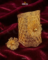 Handcrafted Floral Jali Bangle Set - Zeesy Jewellery
