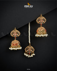 Heritage Jhumka Earrings Champagne - Zeesy Jewellery