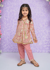 Little Girls By Modest Stitched 3 Piece Festive Suit-Hoor