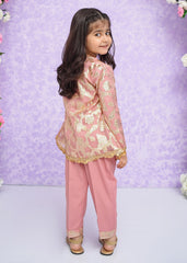 Little Girls By Modest Stitched 3 Piece Festive Suit-Hoor