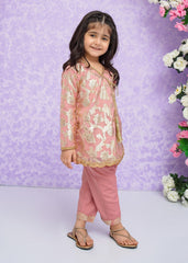 Little Girls By Modest Stitched 3 Piece Festive Suit-Hoor