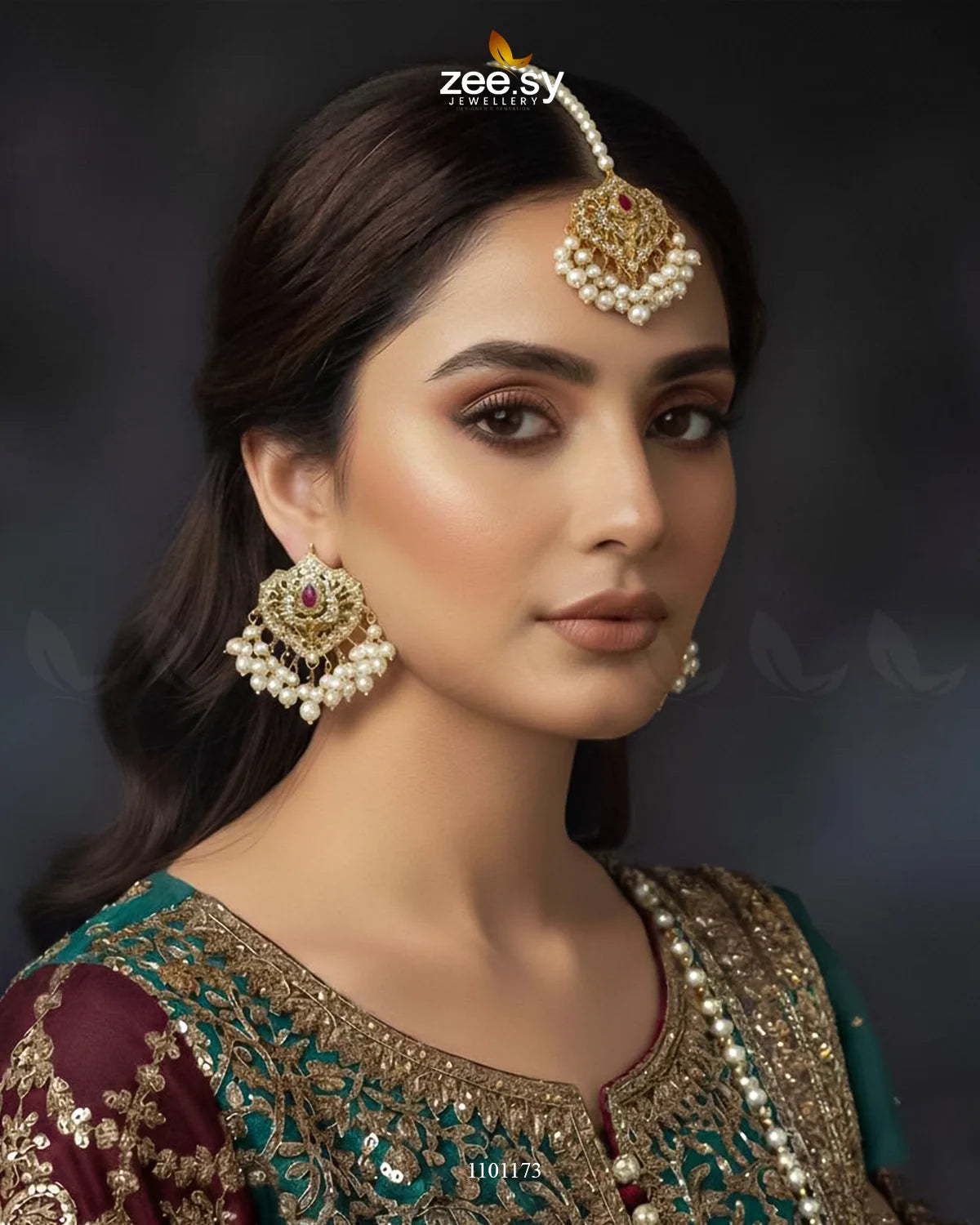 Hyderabadi Earrings-0448 - Zeesy Jewellery