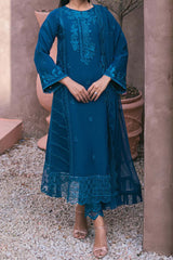 Azure Ensembles 3 Piece Unstitched Festive Formals Suit-AS-117-Hydrangea Hues