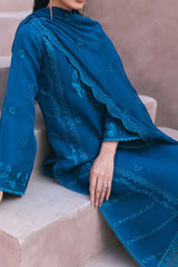 Azure Ensembles 3 Piece Unstitched Festive Formals Suit-AS-117-Hydrangea Hues
