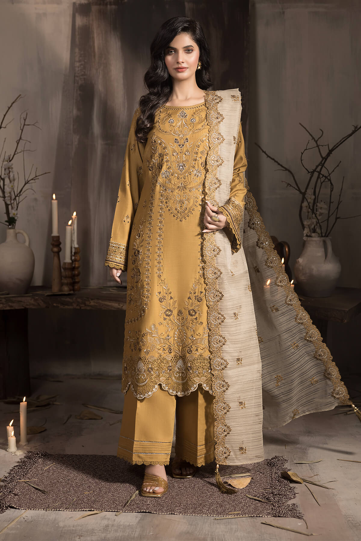Sehar By Imrozia Stitched 3 Piece Winter Collection'2025-I.P-70 Sunheri