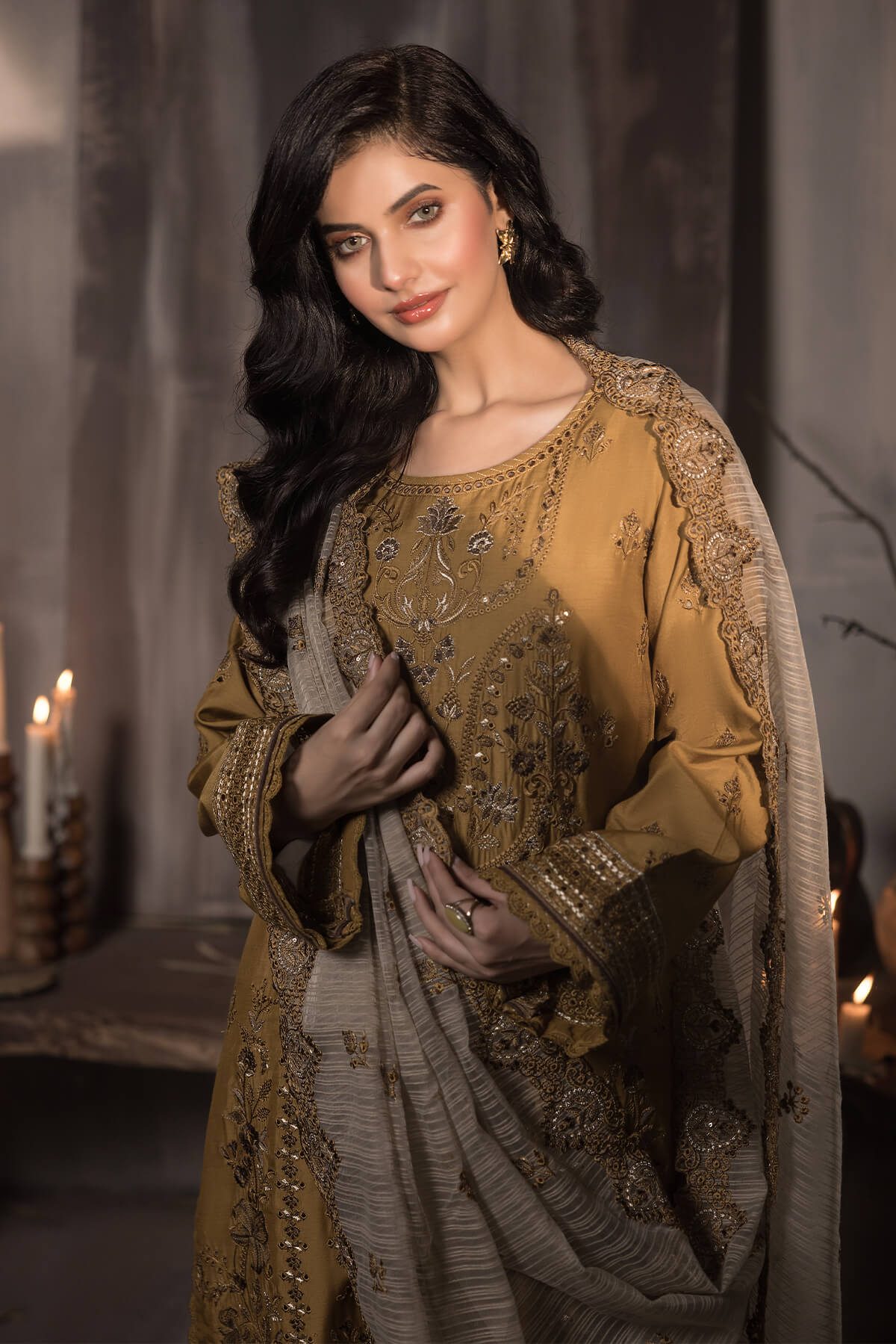 Sehar By Imrozia Stitched 3 Piece Winter Collection'2025-I.P-70 Sunheri