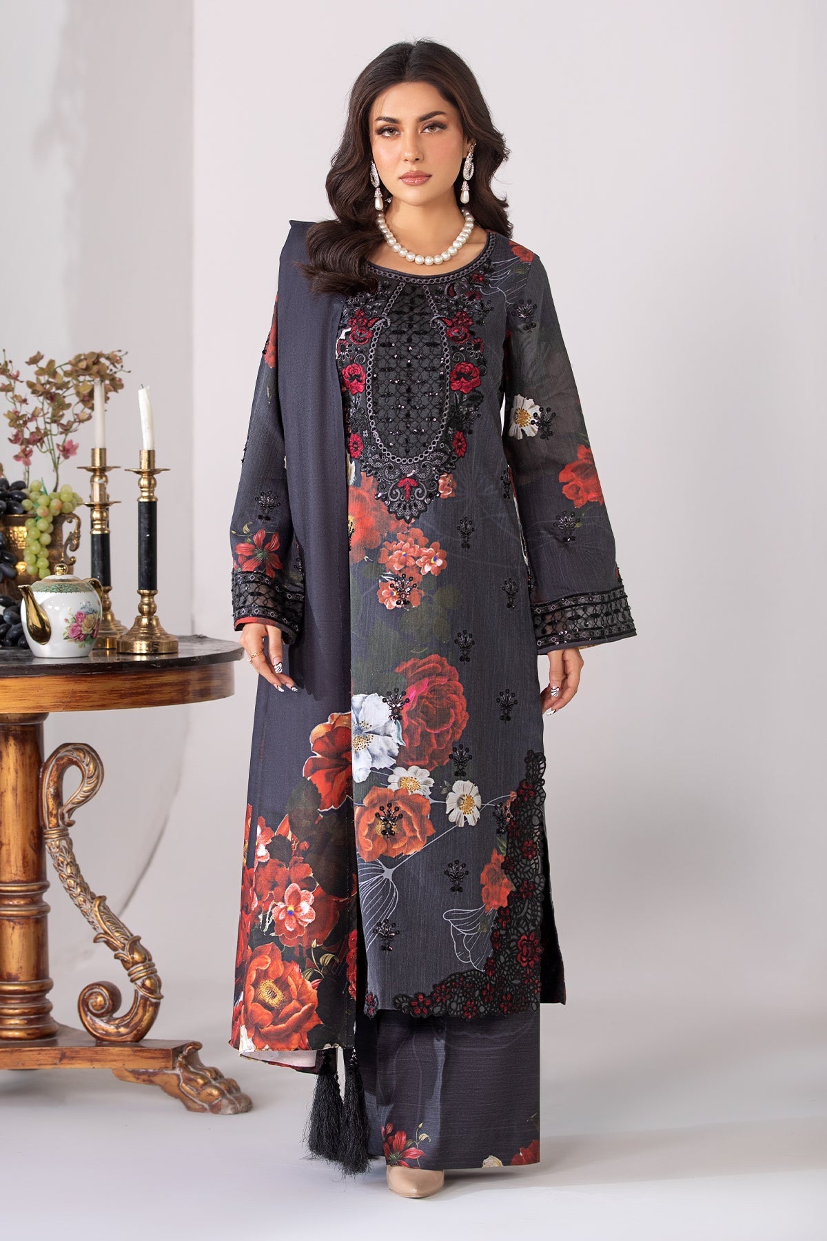 Masakali By Imrozia Stitched 3 Piece Winter Collection'2025-I.P-84 Kajal