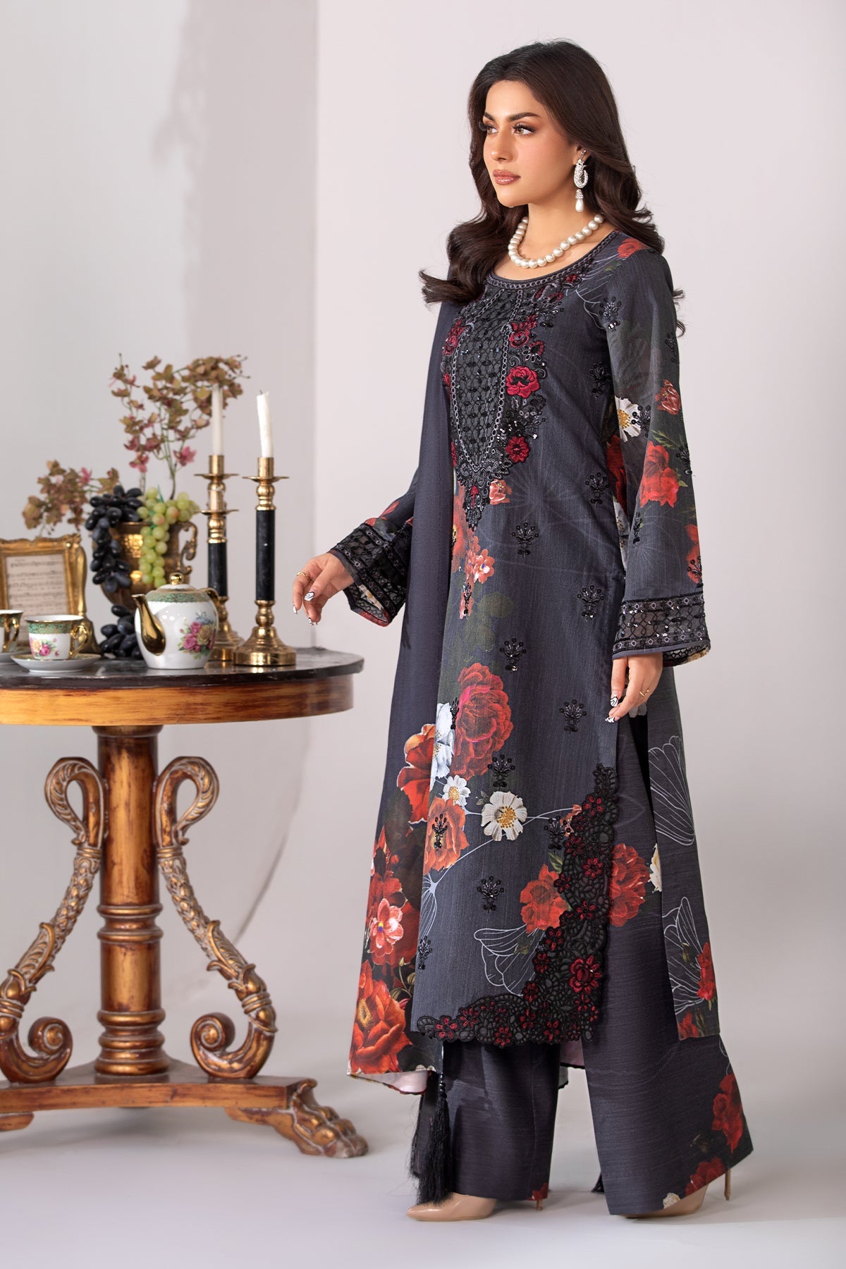 Masakali By Imrozia Stitched 3 Piece Winter Collection'2025-I.P-84 Kajal