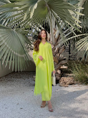 Manahils Stitched Threaded Love Neon