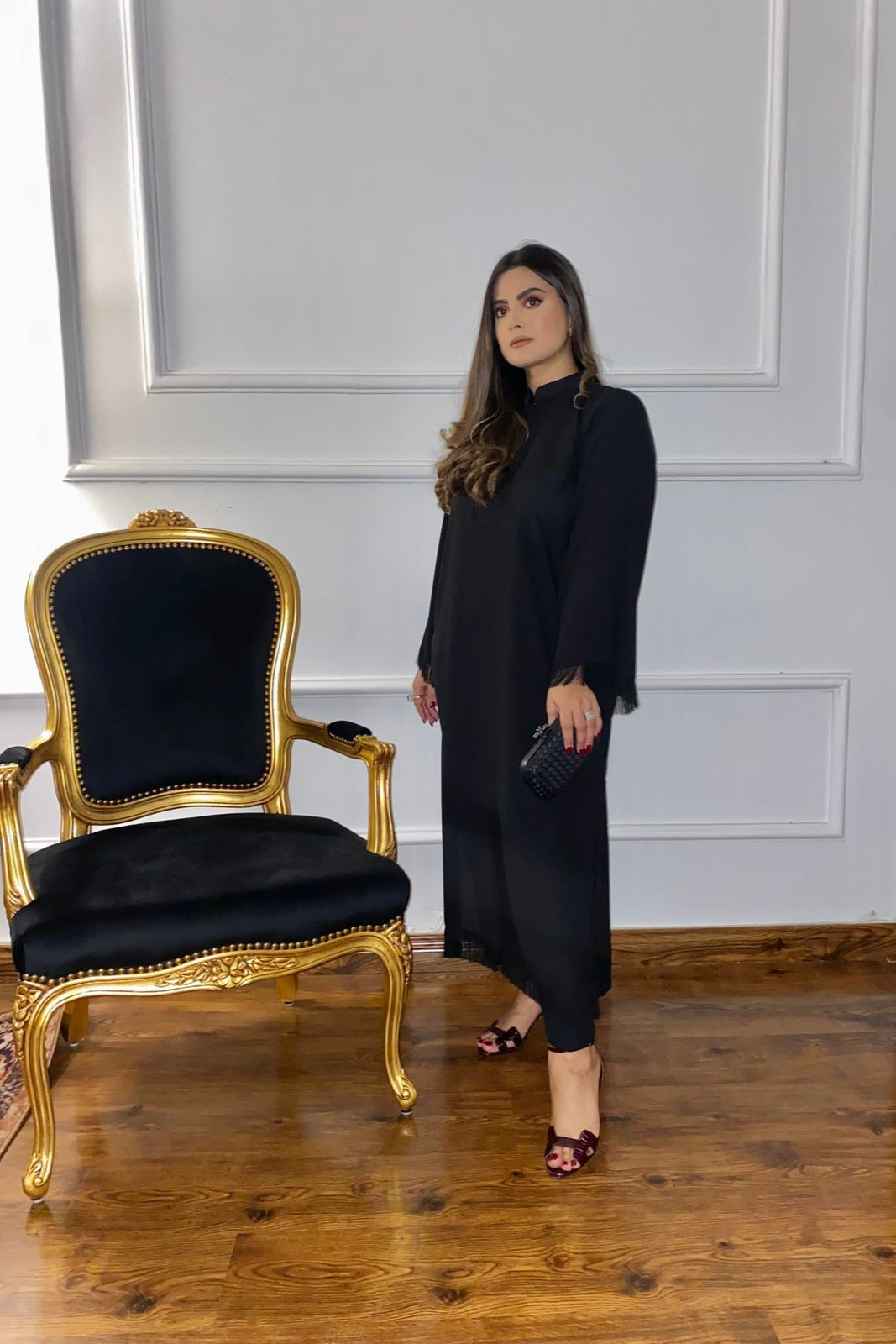 Threaded Love (Two pc) Black. Momina Ammar