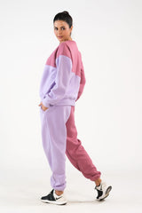 Sprinkles Stitched 2 Piece Winter Co Ord Sets Women Collection'2025-Cozy Lilac/Tea Pink - 2pcs Co-Ord Set